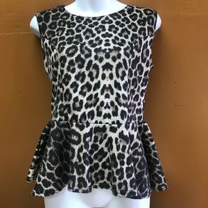 Leopard print Peplum top